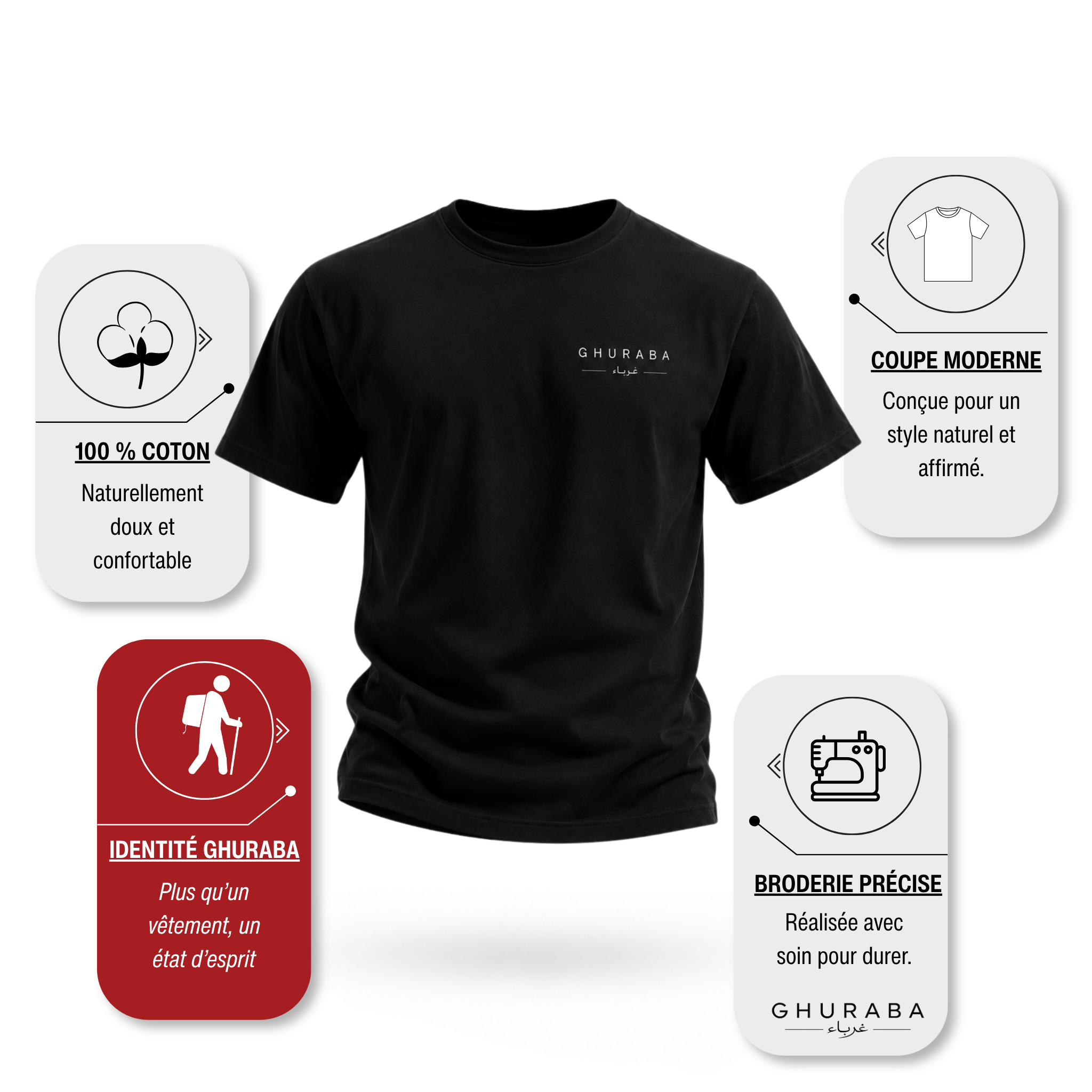 T-SHIRT GHURABA™-HOMME